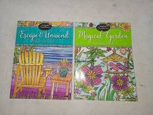 lot 80 image: Cra-Z-Art Timeless Creations 2-Book Coloring Set Escape & Unwind Magical Garden