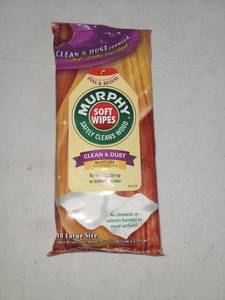 lot 101 image: Murphy Soft Wipes Clean & Dust Multi-Use Wood Cleaner 18 Large Size