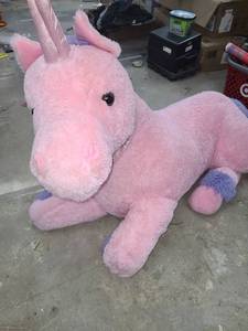 lot 127 image: Pink unicorn plushie