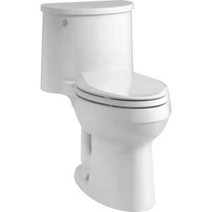 lot 139 image: $479 KOHLER Adair 12 in. Rough In 1-Piece 1.28 GPF Single Flush Elongated Toilet in White Seat Included