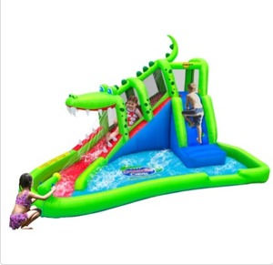 lot 155 image: $249 Happy Hop Crocodile Cave Adventure Water Slide
