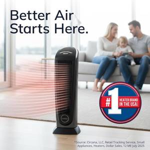 lot 1539 image: Lasko 1500W Ceramic Tower Space Heater with Remote, Thermostat, Timer & Widespread Oscillation, Portable Electric Heater for Indoor Use, Bedroom & Living Room, 751320  Built-In Handle, Thermostat, Timer, Widespread Oscillation, Portable Electric Heater f