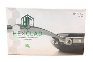 lot 1545 image: $156 Hexclad 859006007014 Commercial 10-Inch Fry Pan, Hybrid Stainless SteelNonstick Tri-Ply,