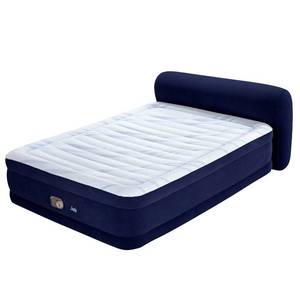 lot 1551 image: $159 Sealy Air Mattress Queen with Built-in Headboard. Does have some warehouse dust. Has a slow leak