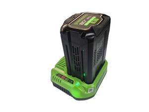 lot 180 image: $259 Greenworks Pro 80V 2.0 AH Battery AND Rapid Charger