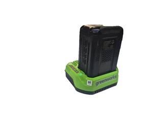 lot 181 image: $259 Greenworks Pro 80V 2.5 AH Battery AND Rapid Charger
