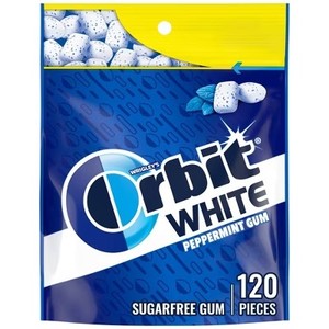 lot 4196 image: Orbit White Peppermint Gum Bulk - 8.5oz120ct BB 42023