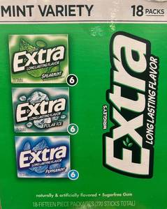 lot 4200 image: Gummy Mint Variety 18 packs SpearmintPolar IcePeppermint BB 112024