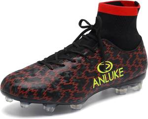 lot 4203 image: ANLUKE Mens Athletic Hightop Cleats Soccer Shoes Football Team Turf Shoes Size 10