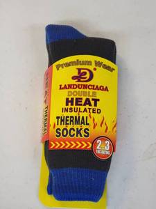 lot 4222 image: Premium Wear LANDUNCIAGA DOUBLE HEAT INSULATED THERMAL SOCKS One Pair