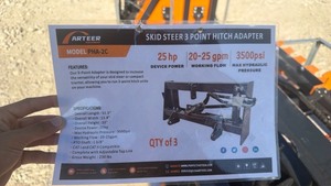 lot 6004 image: Unused Arteer Skid Steer 3 Point Hitch Adapter with PTO