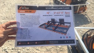 lot 6006 image: Unused Arteer 78 Hydraulic Land Planer HLP-78W