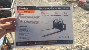 lot 6007 image: Unused Arteer Rotating Hydraulic Pallet Forks RPT-42L 3000 lbs