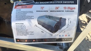 lot 6041 image: Unused Arteer 72 Broom Skid Steer Sweeper Model SS-72W