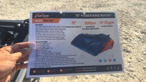 lot 6043 image: Unused Arteer 78 inch Power Rake Bucket PRB-78W 3000 PSI 18 cu ft