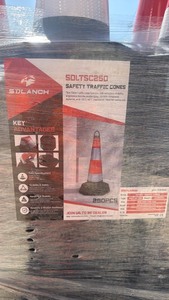 lot 1006 image: Unused SDLANCH SDLTSC250 Safety Traffic Cones 70cm 250-Piece Lot
