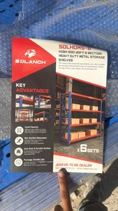 lot 1014 image: Unused SDLANCH HDMS6 6-Section Heavy Duty Metal Storage Shelves