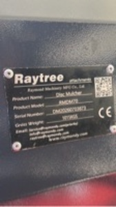 lot 9021 image: Raytree disk mulcher for skid steer