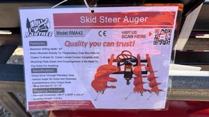 lot 9024 image: Raytree unused  skid steer auger