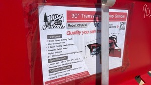 lot 9025 image: Raytree unused 30 Transverse Stump Grinder RTSG30