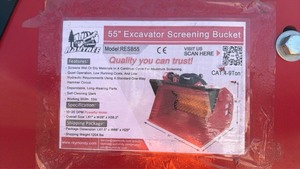 lot 9026 image: Raytree unused 55 Inch Excavator Screening Bucket RESB55