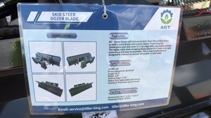 lot 7026 image: AGT unused Skid Steer Dozer Blade 84 inch Model SPA84