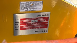lot 1218 image: MINI Skid Steer Loader SSL60 680kg 2153x935x1218mm Model Year 2026