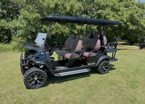lot 1216 image: Unassembled - SD LAUNCH 6 seater golf cart - BLACK