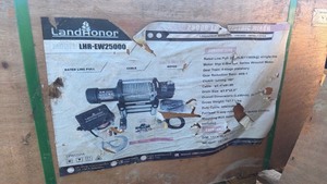 lot 43 image: LandHonor LHR-EW25000 Electric Winch 25000lb Single-Line 8hp - Left Outside
