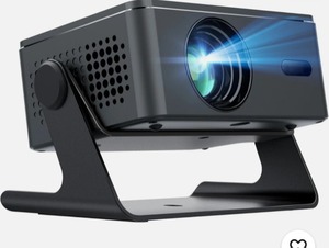 lot 2999 image: 4K Support & Electronic Focus Projector with WiFi and Bluetooth, 4K 1080P Native Projector Keystone & Zoom, 20W Speaker, 180 Adjustable Portable Projector for Phone, Laptop, Bedroom, Outdoor