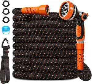 lot 4115 image: 50Ft Ultra Lightweight Garden Hose, Flexible Water Hose, 10 Function Nozzle,Leak-Proof,Swivel Handle Non-Slip, Non-Kink Heavy-Duty Hose for Yard,Car,RV,Outdoor Nonexpandable(50Ft)
