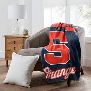 lot 4136 image: Syracuse Orange 46 x 60 NCAA Officially Licensed Throw Blanket   Super Soft Lightweight Fleece Blanket for Game Day, Dorms, Couch, Travel & Tailgating Comfort