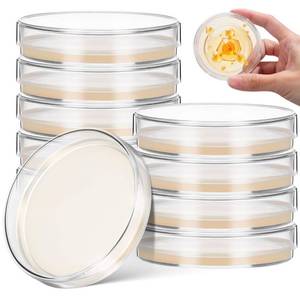 lot 2906 image: NOLITOY 10 Pack Prepoured Agar Plates Nutrient Agar Petri Dishes 2.75 X 2.75 X 0.39 in