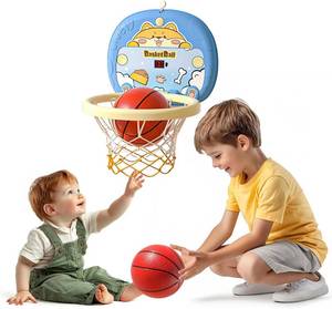 lot 3059 image: Mini Basketball Hoop Set for Kids,Indoor Play Wall Mount Basketball Hoop for Door