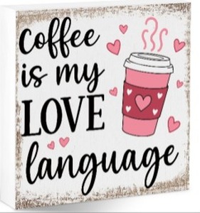 lot 3183 image: Wall Decor Painting Coffee Is My Love Language 