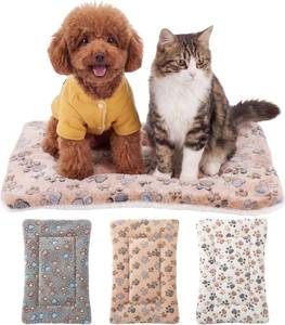 lot 3718 image: Dog Bed Mat Crate Pads for Dog Cages Washable Soft Breathable Comfortable Cozy Cage Cushion & Pet Sleeping Mattress for Small Dogs Cat Crate, Kennel, and Home Use