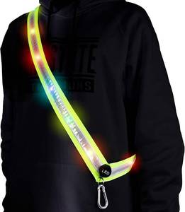 lot 3865 image: LED Night Running Gear High Visibility LED Flashing Sash Outdoor Running Cycling Hiking Jogging Rechargeable Illuminating Gear for Men and Women Night Safety Walking