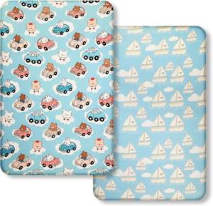 lot 40010 image: Pack and Play Sheets, 2 Pack Mini Crib Sheets for 38x26 Mattress, Stretchy Snug Fit Playard Fitted Sheet, Soft Breathable Cozy Material, Compatible with Graco Pack n Play for Baby and Toddler COLOR IS GRAY