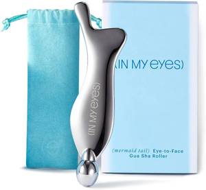 lot 40024 image: In My Eyes Gua Sha Tool for Face & Eye, Stainless Steel Gua Sha Facial Massager Tool for Reduce Puffiness, Ease Facial Tension & Promote Lymphatic Drainage