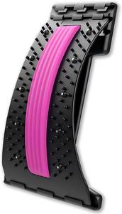 lot 40045 image: Back Stretcher,4 Level Lumbar Support Board, Spine Alignment Massager for Herniated Disc,Sciatica, Scoliosis,Upper & Lower Back Pain Relief (Pink)
