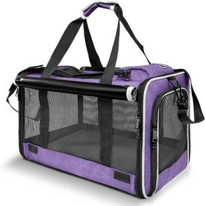 lot 40064 image: GAPZER Carrying Bag Yorkie Dog Travel Kennel Ventilated Soft Pet Carrier  Privacy Protection Big Kitten Car Travel Cloth Carry Bag up to 20 lbs, Small Animal Portable Mesh Kennel Cage for Vet Visits