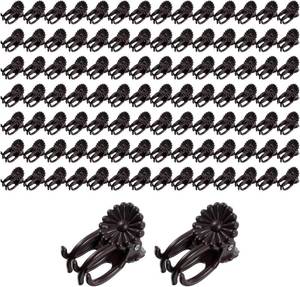 lot 40107 image: 100 Pcs Plant Clips Orchid Clips Plant Stem Supports For Indoor Plants Support Brown Flower Vine Clip For Climbing Plants Single Stem Plant Vines And Indoor Flower Gardening Fixing Clip Supplies