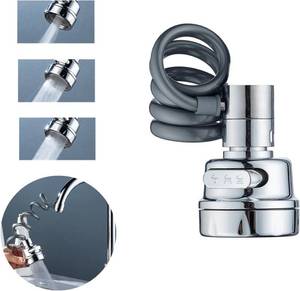 lot 40135 image: Sink Faucet Extender Professional Sink Sprayer Attachment 360  Rotatable Sink Faucet Extender Aerator with Stretchable Hose for Kitchen and Bathroom,3 Water Outlet Modes