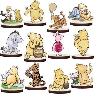 lot 40144 image: Winnie Centerpieces for Baby Shower Decorations Classic Wood Cutout Shapes Creatures Table Toppers Birthday Party Supplies