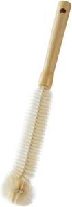 lot 40146 image: 2 Pack Natural Bristle Bottle Brush,Long Wooden Handle for Narrow Neck Bottles, Beer, Sports (11.8inch)