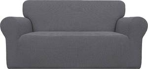 lot 40149 image: Easy-Going Stretch Loveseat Couch Covers Washable Grey  1-Piece Loveseat Covers for 2 Cushion Couch Furniture Protector RV Sofa Slipcover Soft with Bottom for Kids Pets