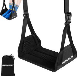 lot 40152 image: Airplane Foot Fammock, No Collapse Thickened Bamboo Plane Foot Rest Travel  Portable Airplane Foot Sling Wing with Thickened Foam & Carry Bag, Long-Flight Travel Essential Designed to Relax Your Feet