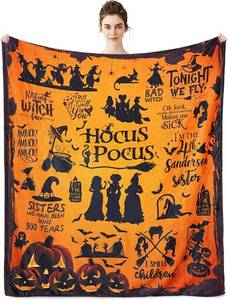 lot 40153 image: Metawu Witch Blanket Halloween Throw Blankets for Women Witch Flannel Fleece Blankets for Couch Sofa Bed Chair Decor Halloween Decorations Blanket 50x60in