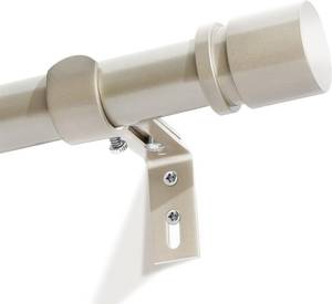 lot 40169 image: Byondeth Curtain Rods for Windows 16 to 48 or 60 Inches Max Adjustable Length 1 Inch Diameter Window Curtain Rod with Aluminium End Cap, Brushed Nickel