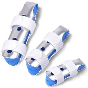 lot 40344 image: Sopito Finger Splint, 3-Size Set for Middle, Pinky & Thumb, Lightweight  Great for Seniors & Active Adults, Helps Immobilize for Recovery, Comfort Cushion Design, Breathable, Aluminum Support